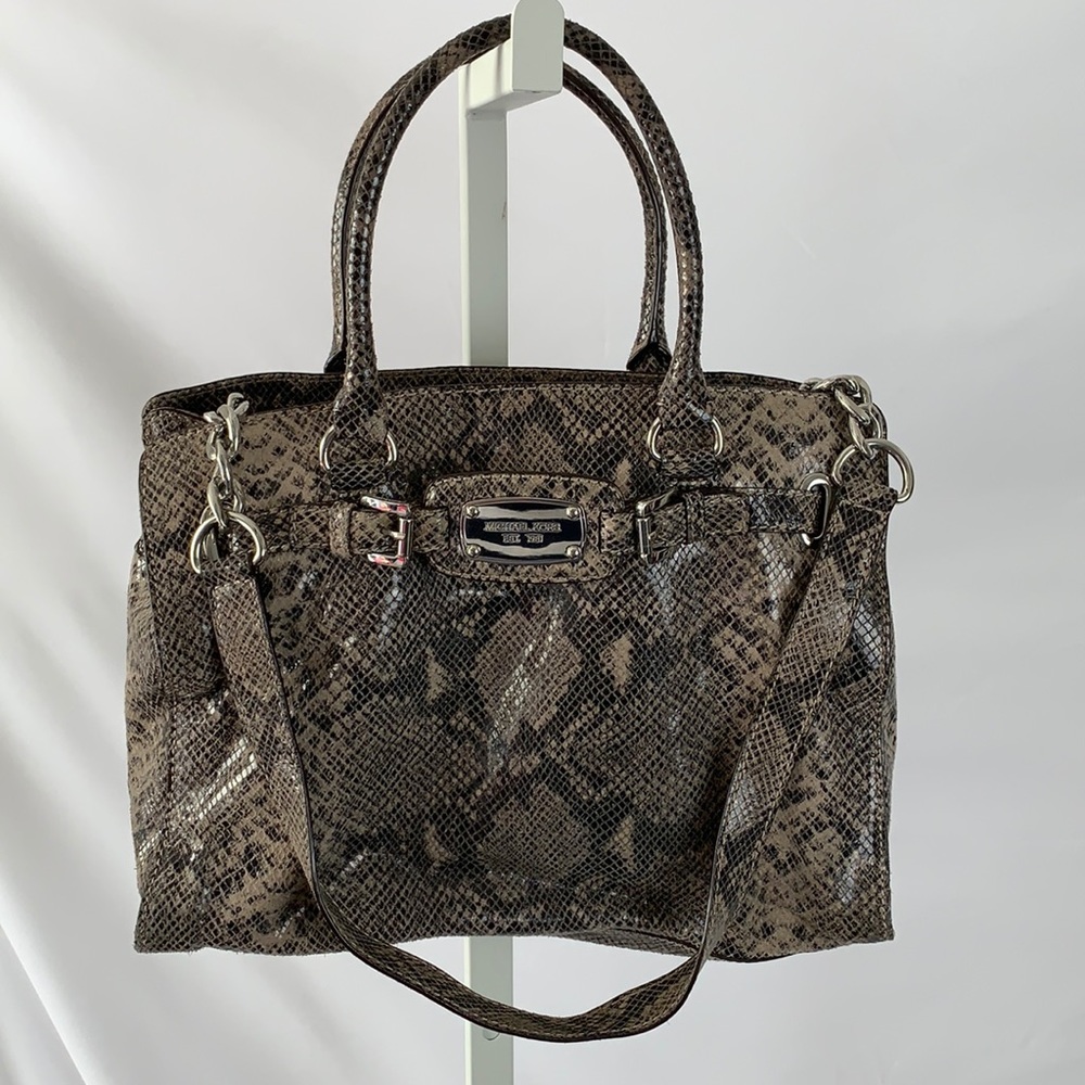 Michael by Michael  Kors Hamilton Python Satchel